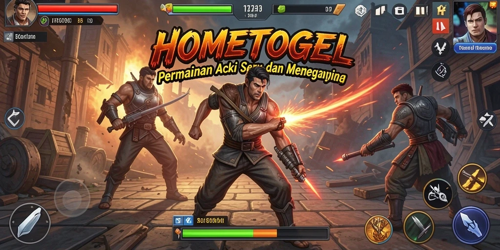 Tampilan aksi mendebarkan dalam HOMETOGEL yang penuh ketegangan.