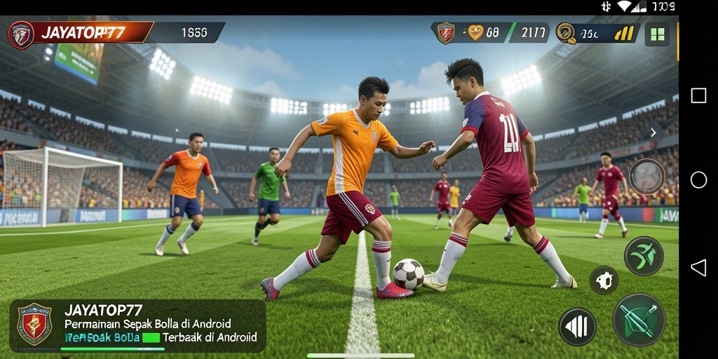 Gameplay menarik dari JAYATOP77 yang menampilkan aksi sepak bola real-time.