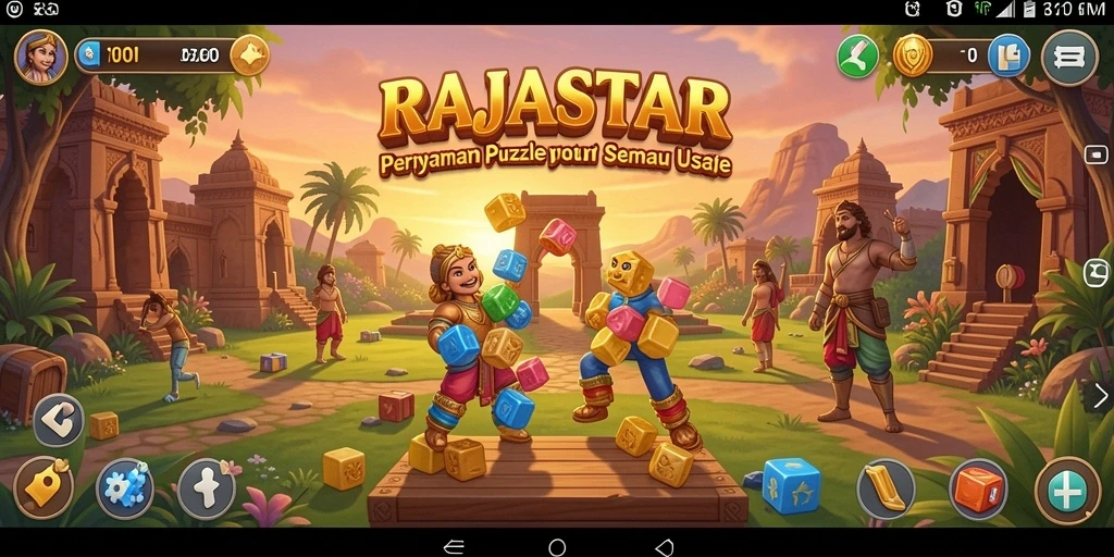 Screenshot utama RAJASTAR menampilkan gameplay menantang dan mengasyikkan.