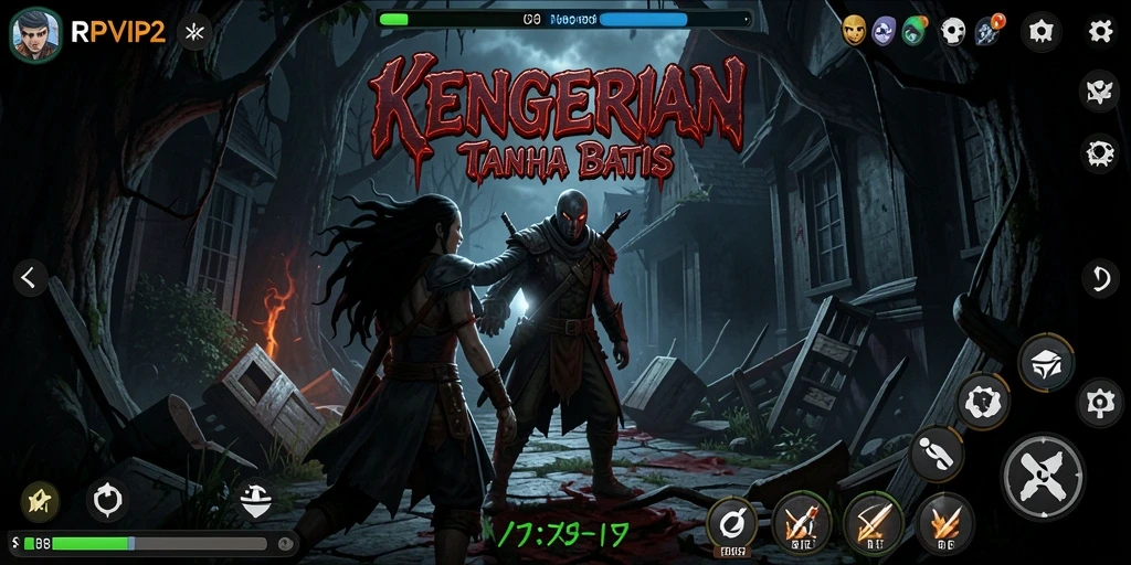 Screenshot RPVIP2 menampilkan suasana mencekam dan gameplay yang penuh ketegangan.
