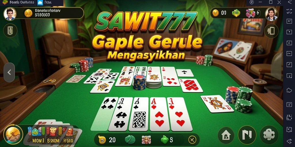 Tampilan gameplay SAWIT777 yang menarik saat bermain Gaple.